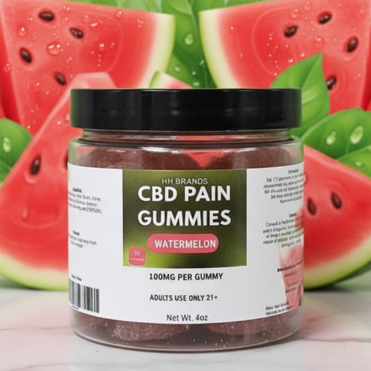 HH Brands Watermelon Wellness Pain Gummies | 10 Jars per Bundle